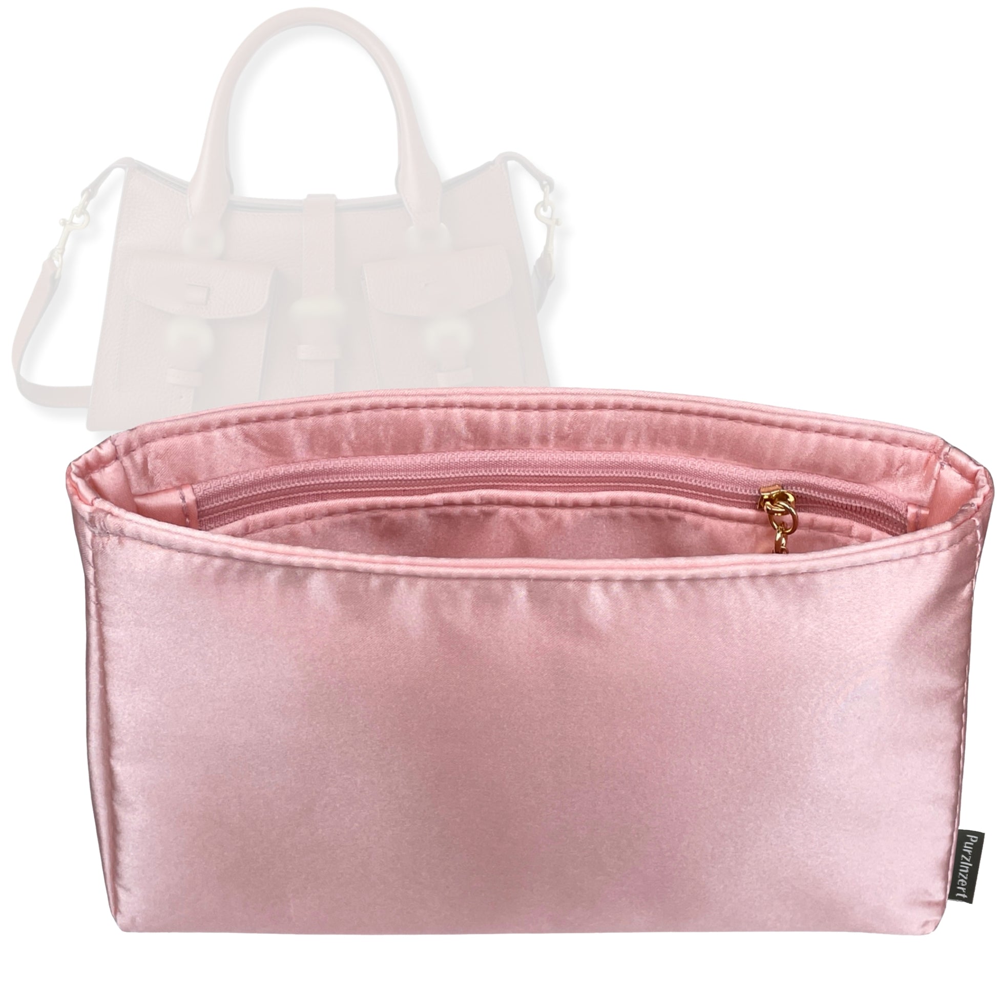 Bag Insert for (Mulberry, Roxanne Shoulder Bag) Organizer Tote Purse Organiser Liner Shaper [Premium Silk Material]