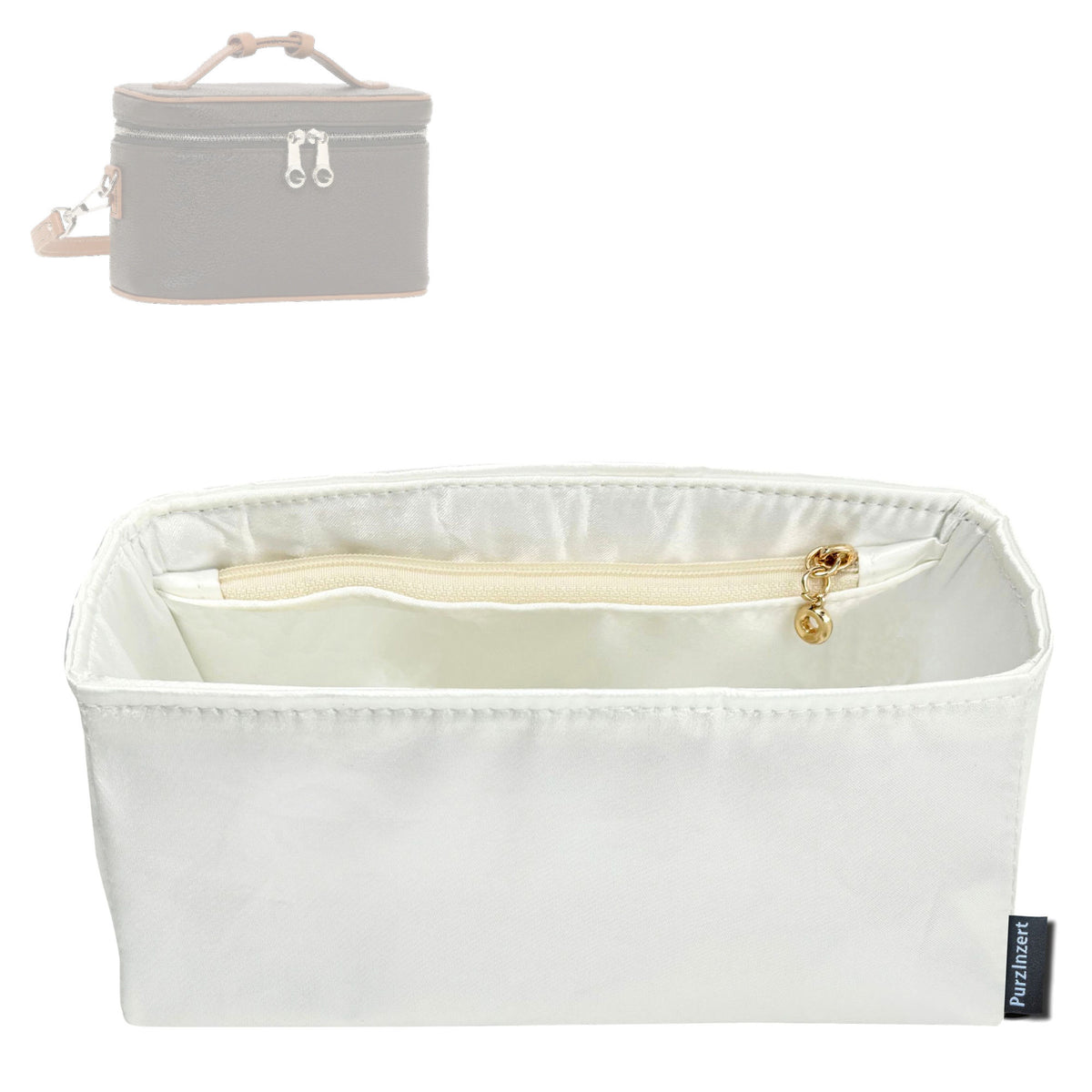 Bag Insert for (Goyard, Muse Mini Vanity) Organizer Tote Purse Organiser Liner Shaper [Premium Silk Material]
