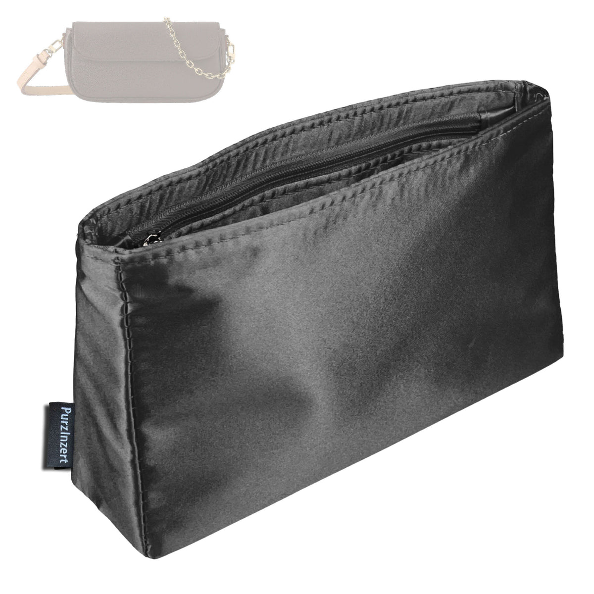 Bag Insert for (LV, Wallet On Chain Ivy) Organizer Tote Purse Organiser Liner Shaper [Premium Silk Material]