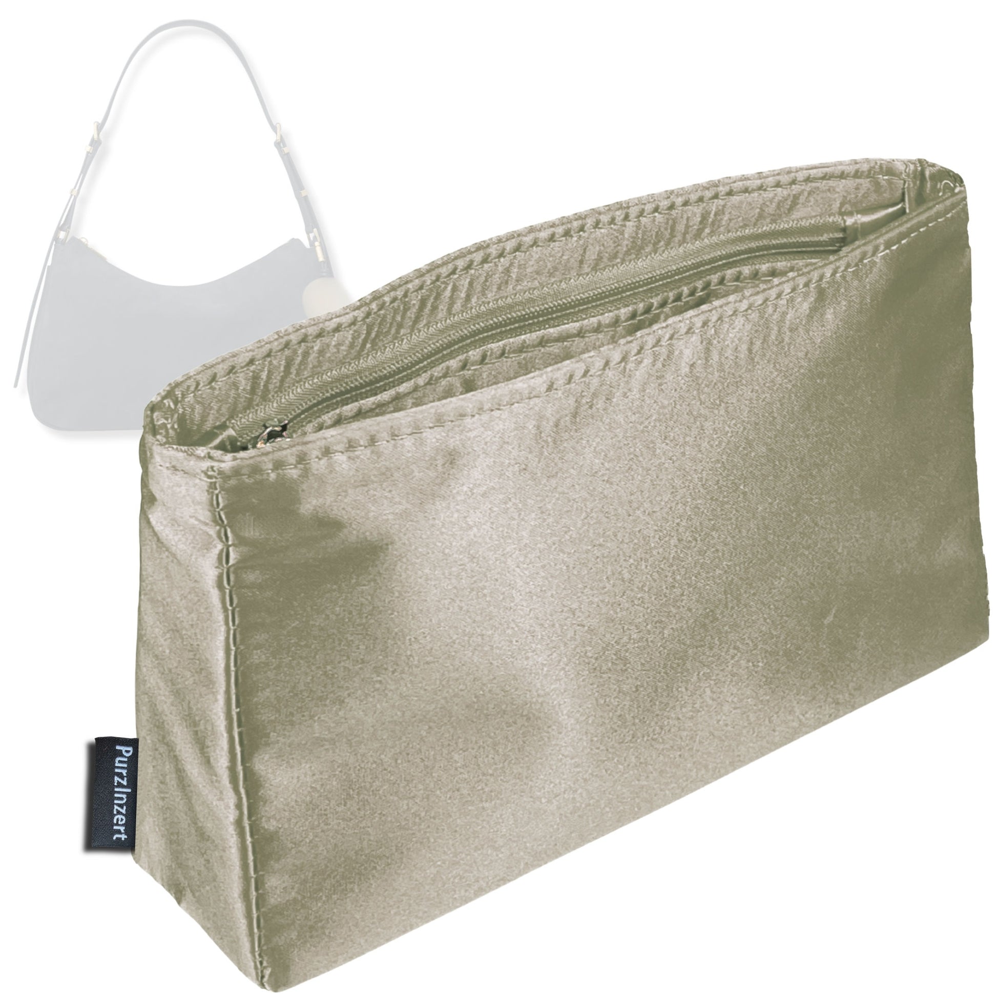 Bag Insert for (Michael Kors, Nolita Medium Nubuck Convertible Shoulder Bag) Organizer Tote Purse Organiser Liner Shaper [Premium Silk Material]