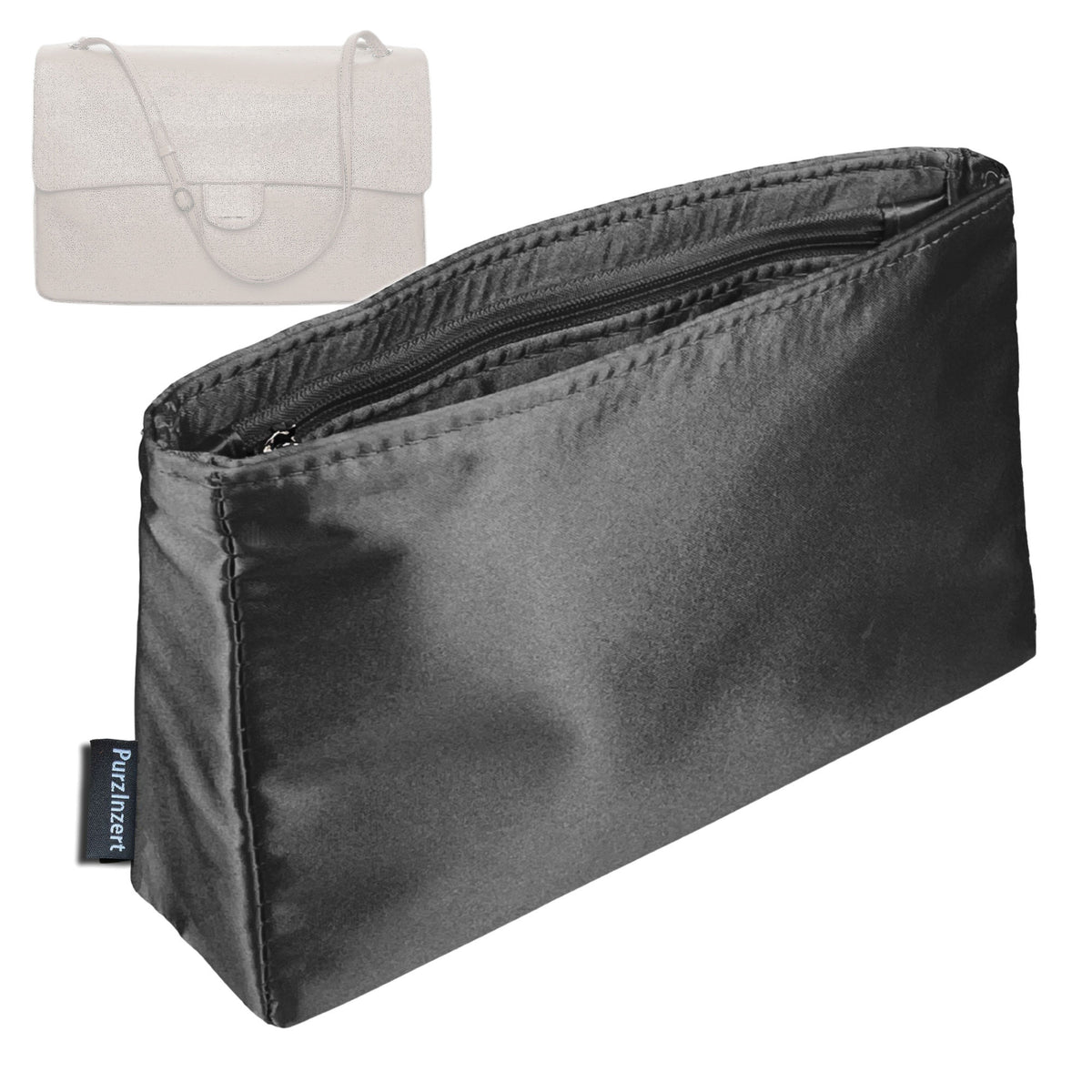 Bag Insert for (Chanel, Maxi Flapbag 32cm) Organizer Tote Purse Organiser Liner Shaper [Premium Silk Material]