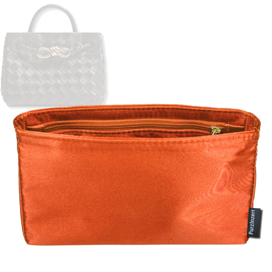 Bag Insert for (Bottega Veneta, Mini Andiamo) Organizer Tote Purse Organiser Liner Shaper [Premium Silk Material]