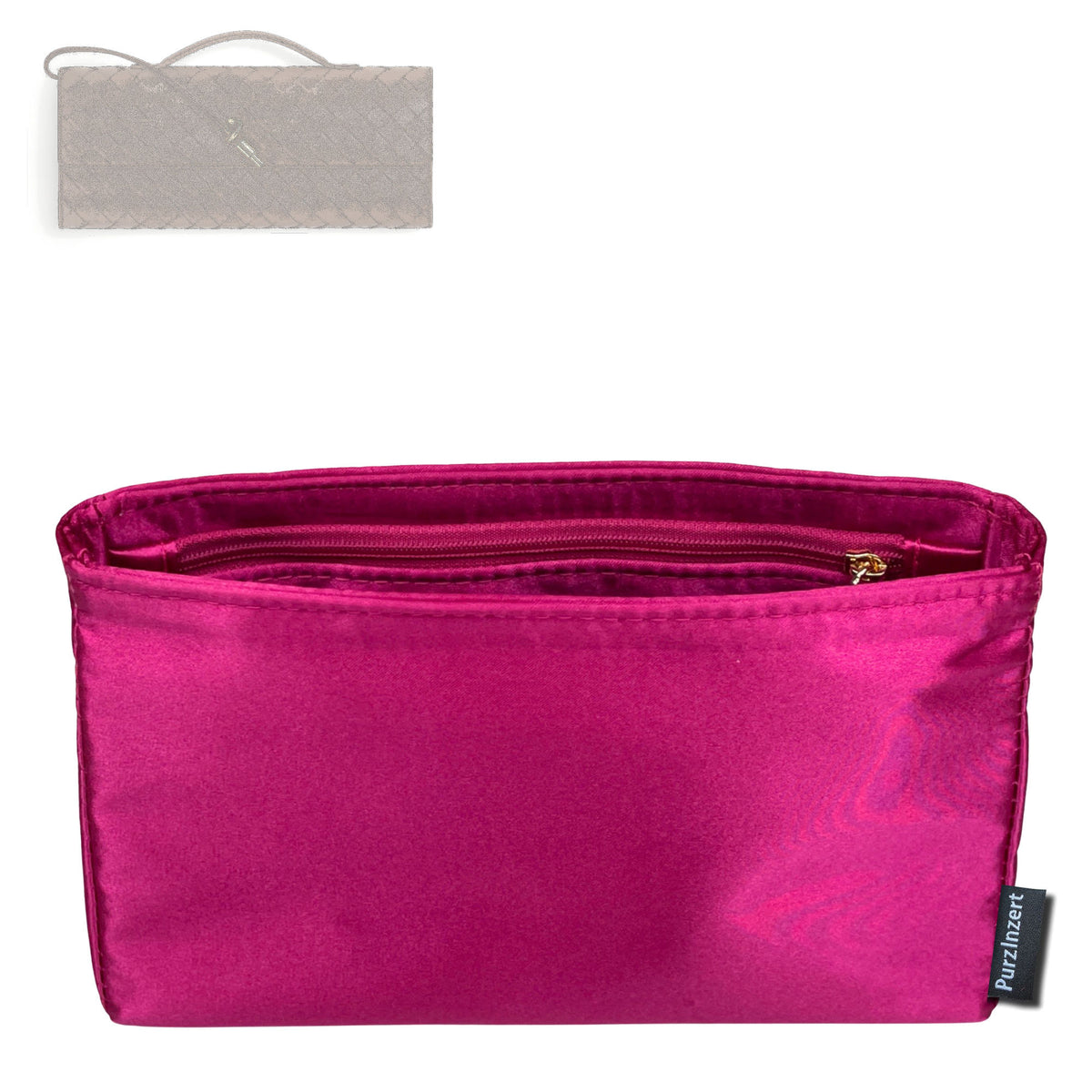 Bag Insert for (Bottega Veneta, Andiamo Clutch) Organizer Tote Purse Organiser Liner Shaper [Premium Silk Material]