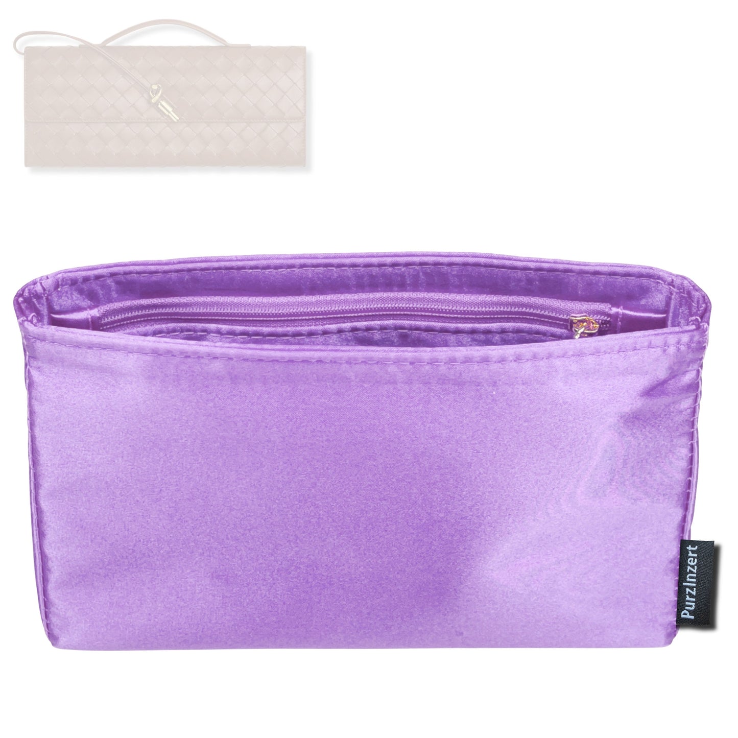 Bag Insert for (Bottega Veneta, Andiamo Clutch) Organizer Tote Purse Organiser Liner Shaper [Premium Silk Material]