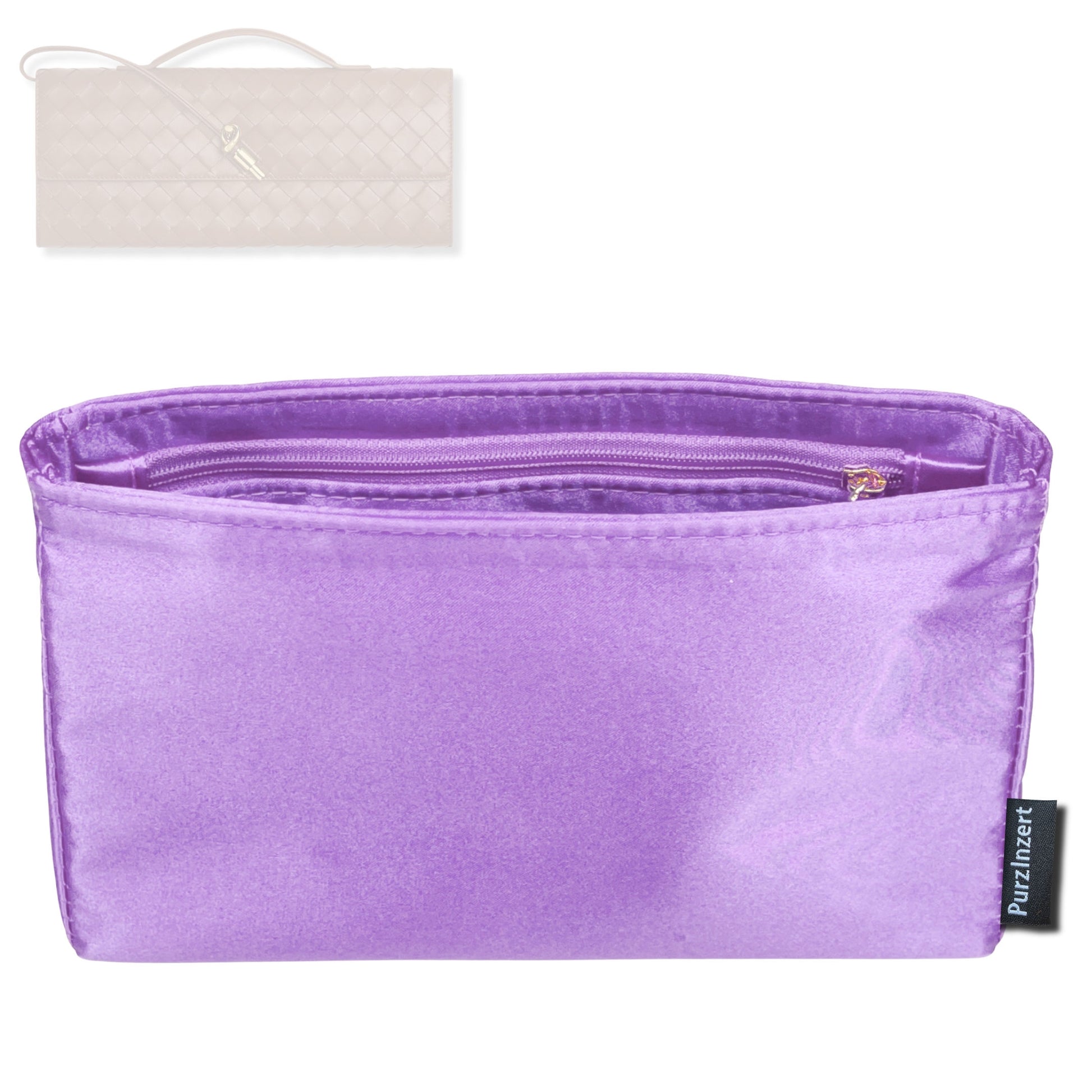 Bag Insert for (Bottega Veneta, Andiamo Clutch) Organizer Tote Purse Organiser Liner Shaper [Premium Silk Material]