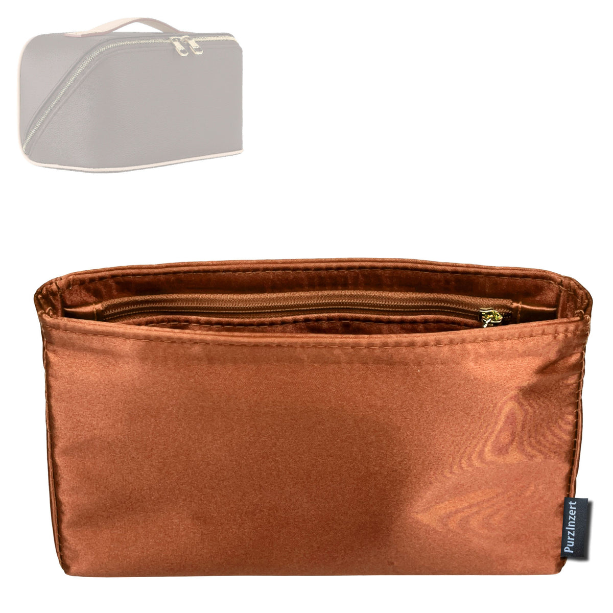 Bag Insert for (LV, M11750 Toiletry Bag) Organizer Tote Purse Organiser Liner Shaper [Premium Silk Material]