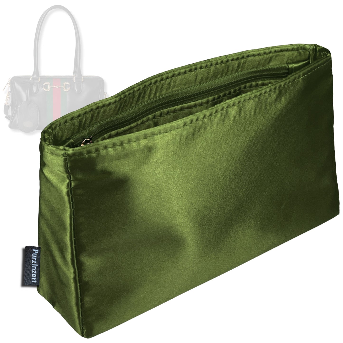 Bag Insert for (Gucci, Borsetto medium boston bag) Organizer Tote Purse Organiser Liner Shaper [Premium Silk Material]