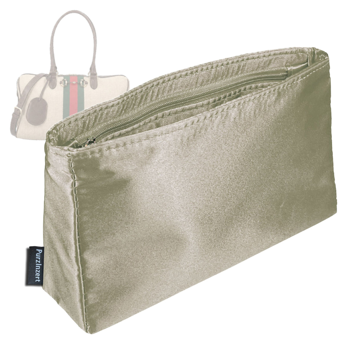 Bag Insert for (Gucci, Borsetto large boston bag) Organizer Tote Purse Organiser Liner Shaper [Premium Silk Material]