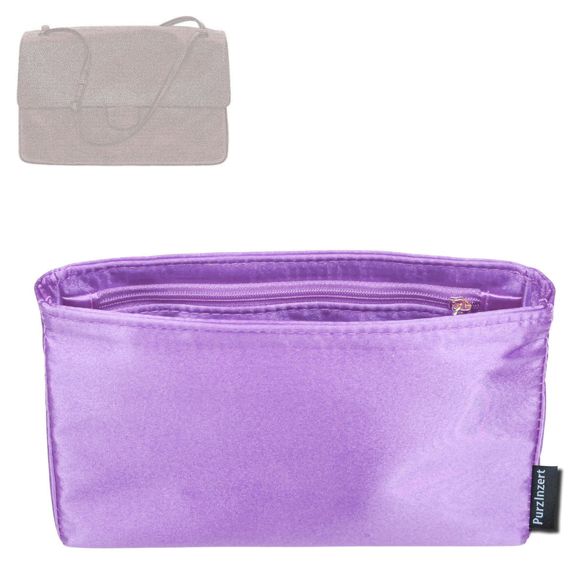Bag Insert for (Chanel, Maxi Flapbag 38cm) Organizer Tote Purse Organiser Liner Shaper [Premium Silk Material]