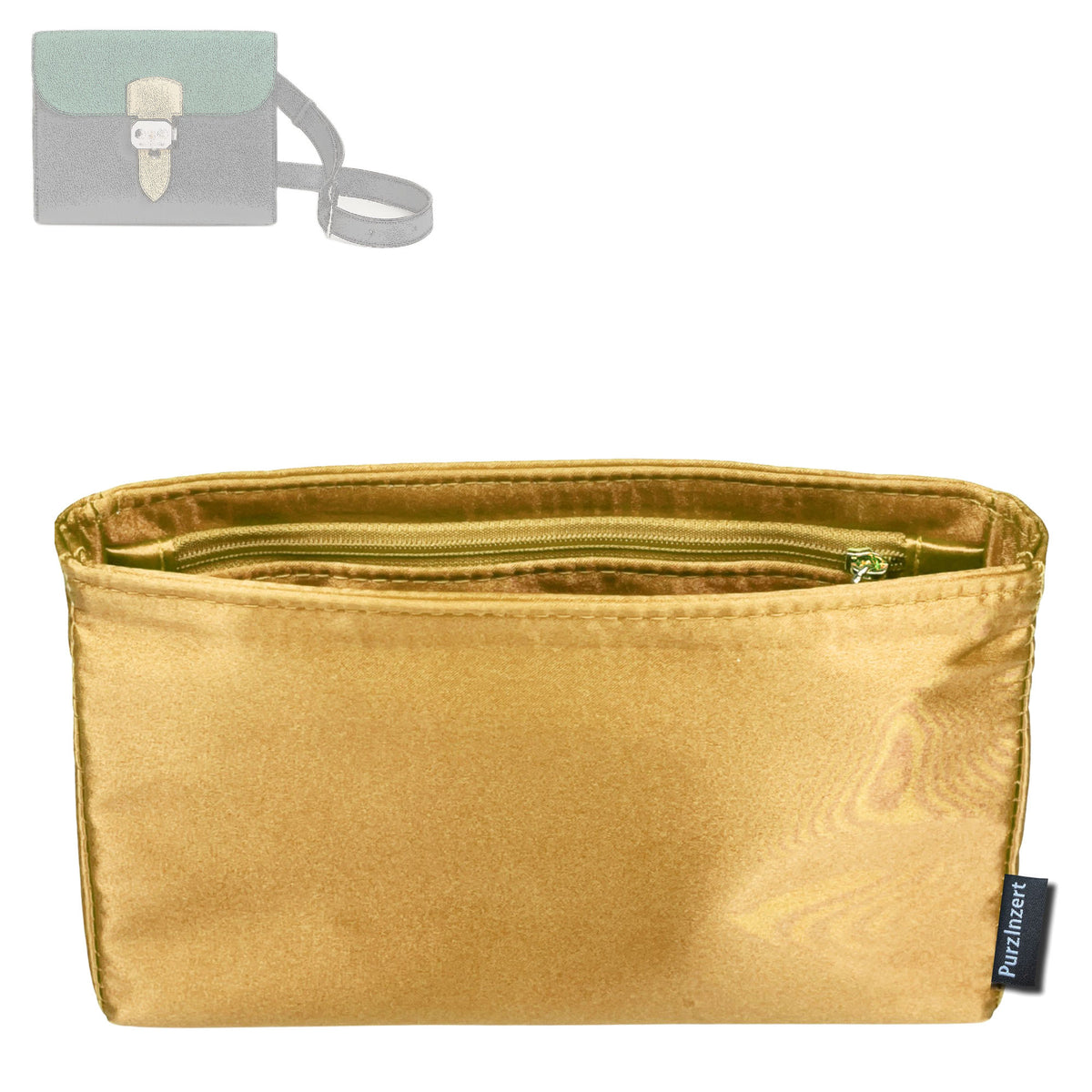 Bag Insert for (Hermes, Sac a depeches 21 colorblock bag) Organizer Tote Purse Organiser Liner Shaper [Premium Silk Material]