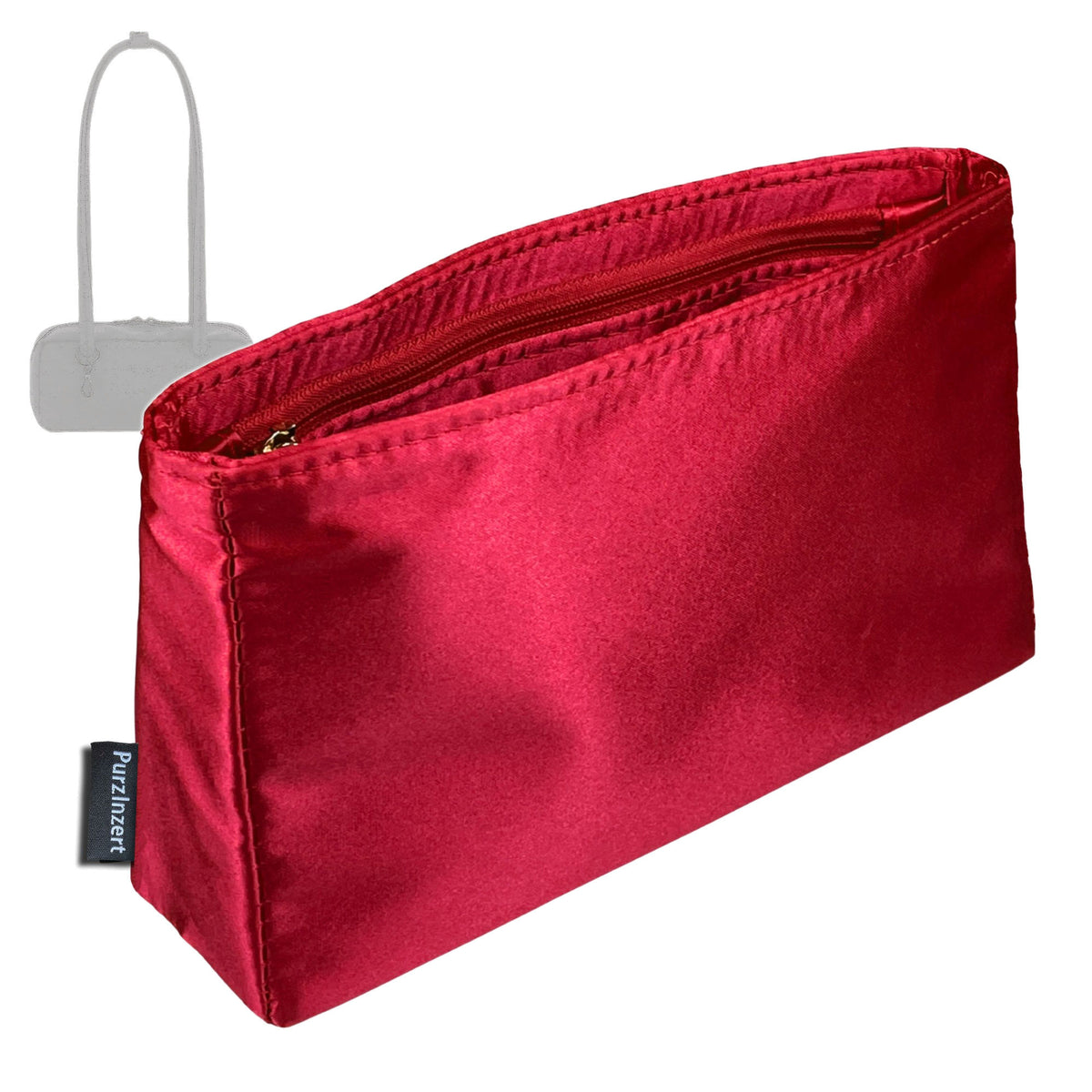 Bag Insert for (Baggu, Small Nylon Bowler Bag 23cm) Organizer Tote Purse Organiser Liner Shaper [Premium Silk Material]