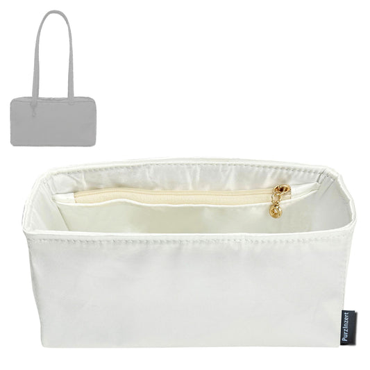 Bag Insert for (Baggu, Nylon Bowler Bag 30cm) Organizer Tote Purse Organiser Liner Shaper [Premium Silk Material]