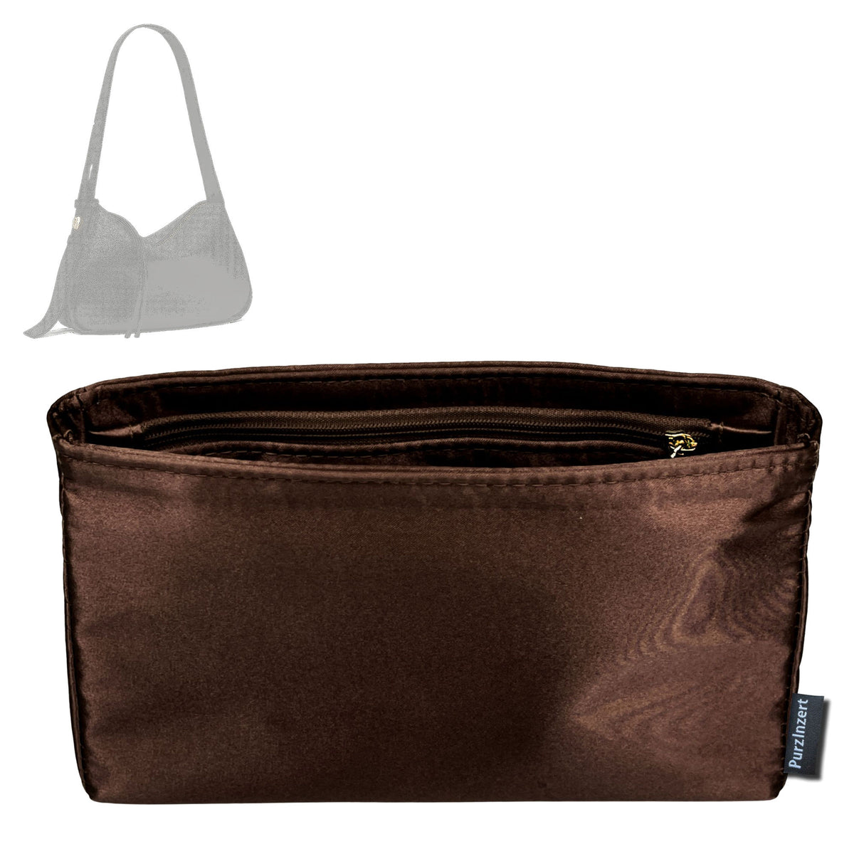 Bag Insert for (Tory Burch, Romy Shoulder Bag) Organizer Tote Purse Organiser Liner Shaper [Premium Silk Material]