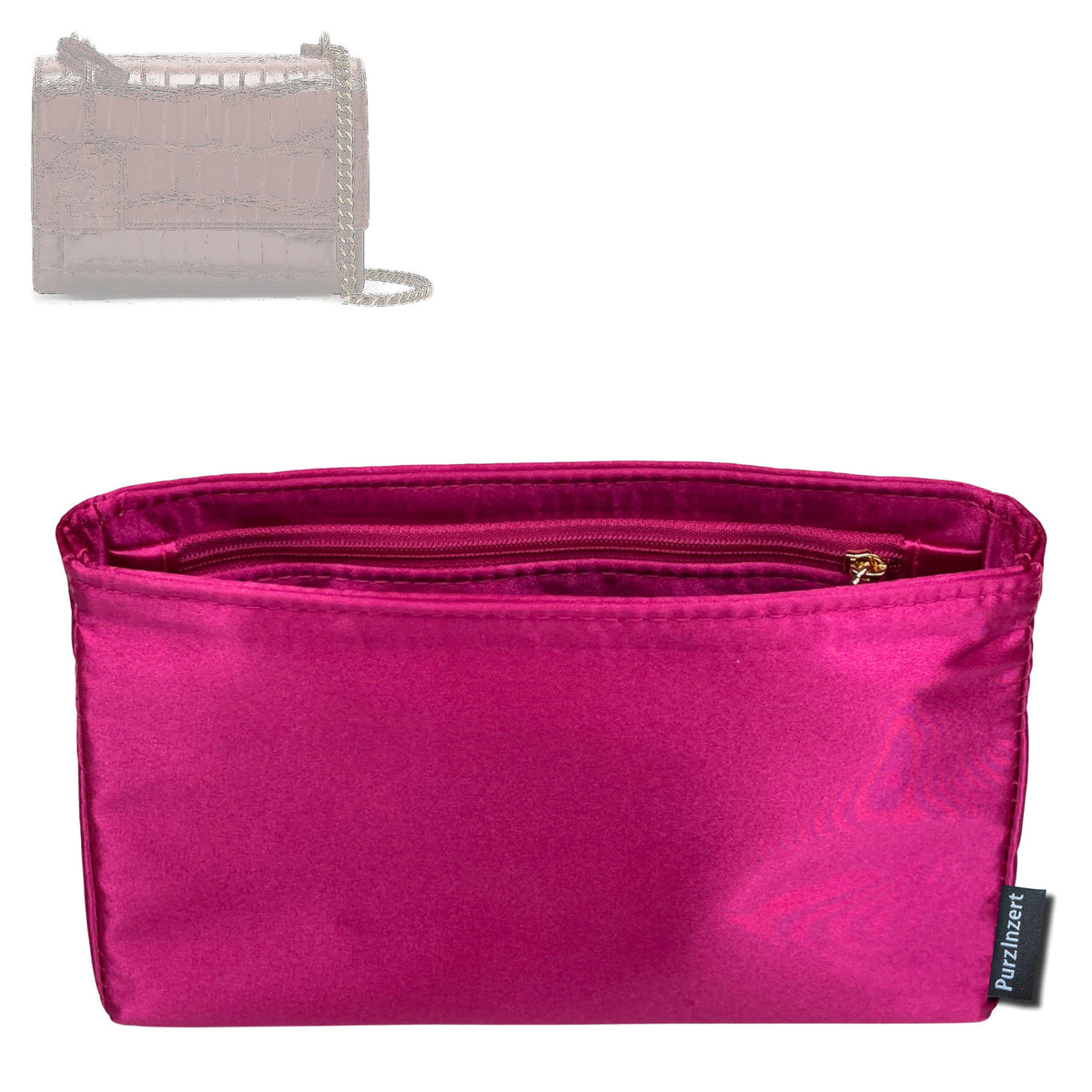 Bag Insert for (Saint Laurent (YSL), SUNSET SMALL) Organizer Tote Purse Organiser Liner Shaper [Premium Silk Material]
