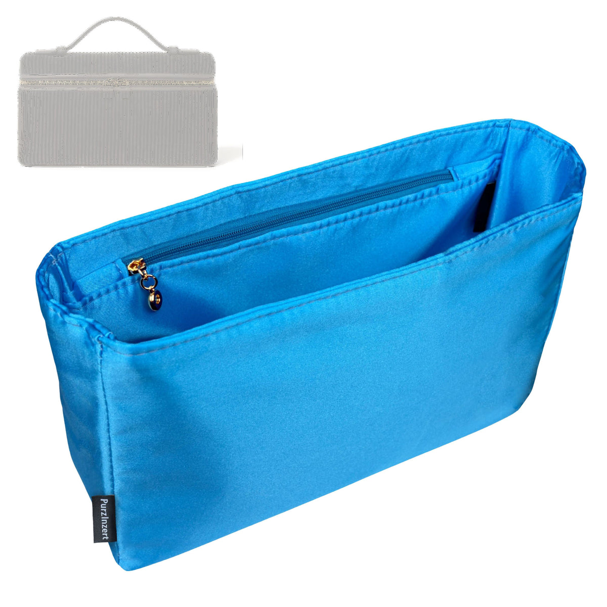 Bag Insert for (Loro Piana, Extra Pocket L19) Organizer Tote Purse Organiser Liner Shaper [Premium Silk Material]