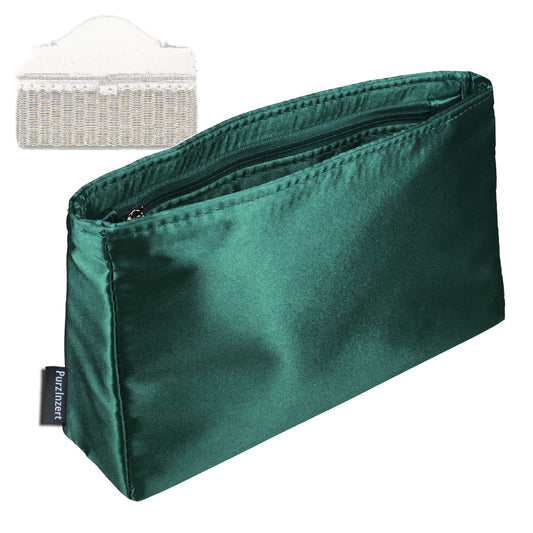 Bag Insert for (Loro Piana, Extra Pocket L27 wicker) Organizer Tote Purse Organiser Liner Shaper [Premium Silk Material]