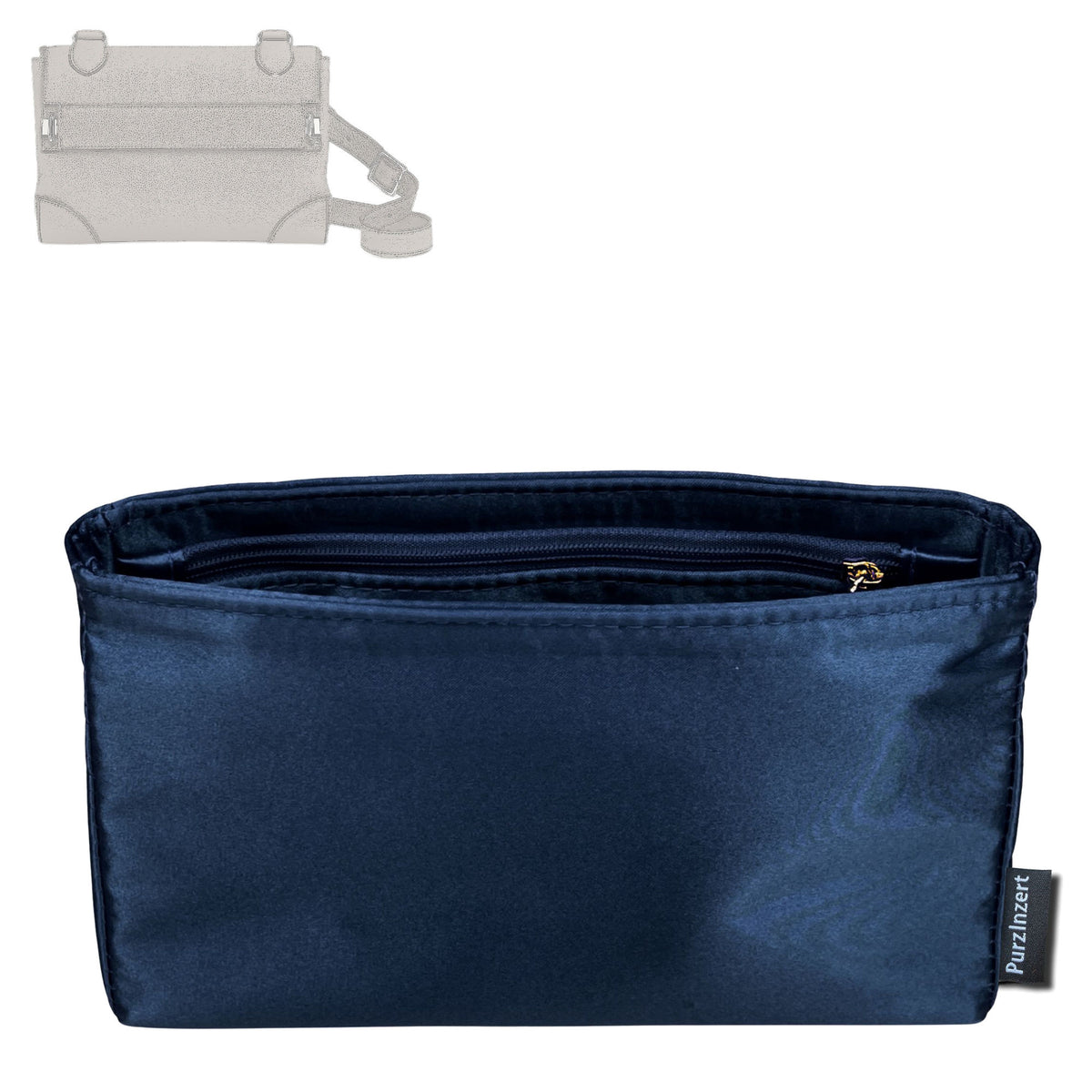 Bag Insert for (Hermes, Trotting bag) Organizer Tote Purse Organiser Liner Shaper [Premium Silk Material]