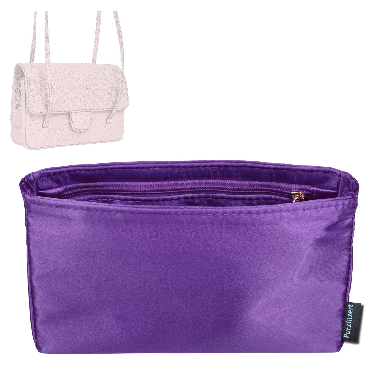 Bag Insert for (Chanel, Preppy Coco Small Flap 22cm) Organizer Tote Purse Organiser Liner Shaper [Premium Silk Material]