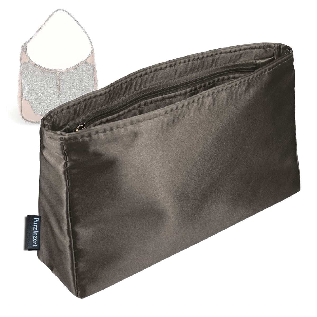 Bag Insert for (Hermes, Trim 31 Shoulder Bag) Organizer Tote Purse Organiser Liner Shaper [Premium Silk Material]