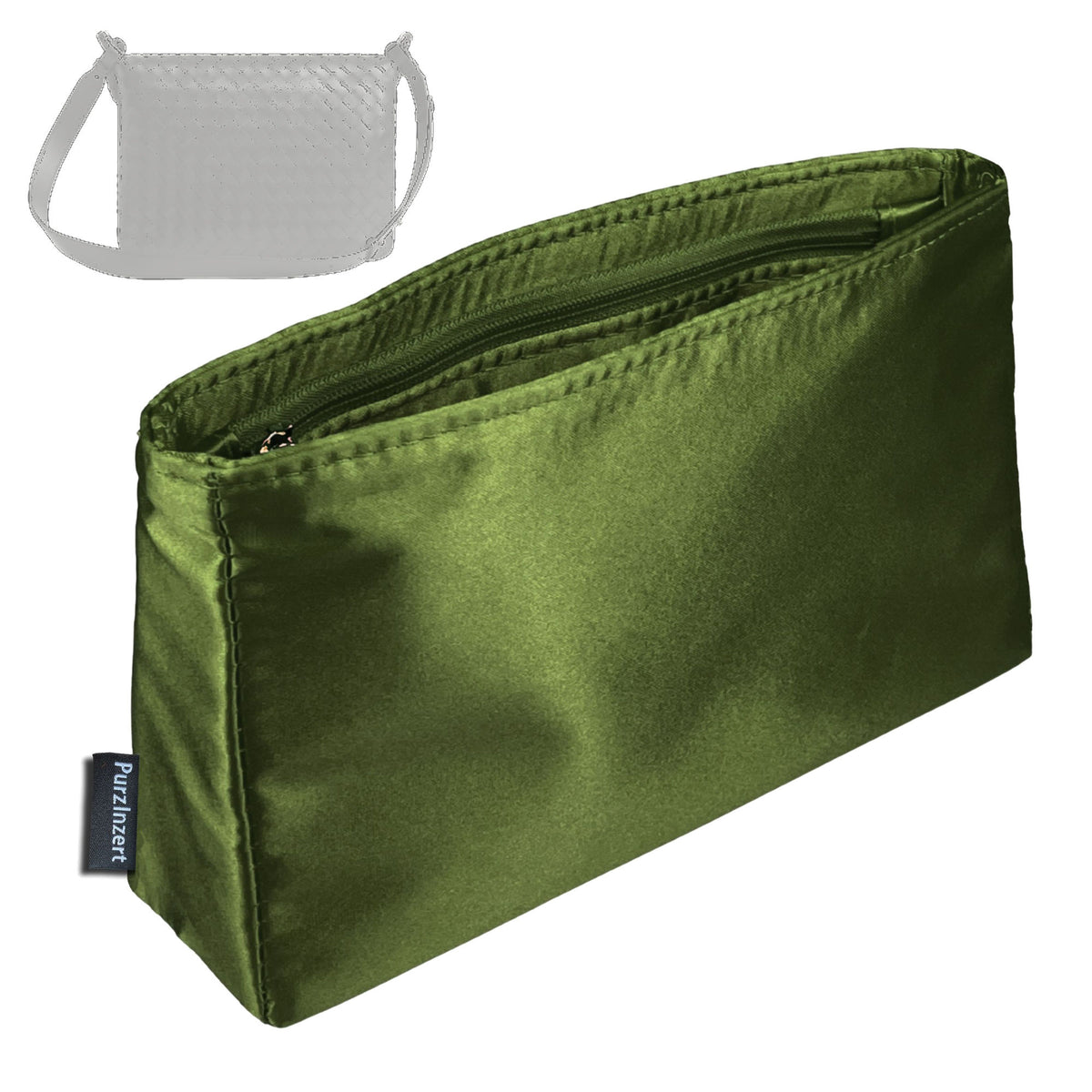 Bag Insert for (Bottega Veneta, Swing Intrecciato Messenger) Organizer Tote Purse Organiser Liner Shaper [Premium Silk Material]