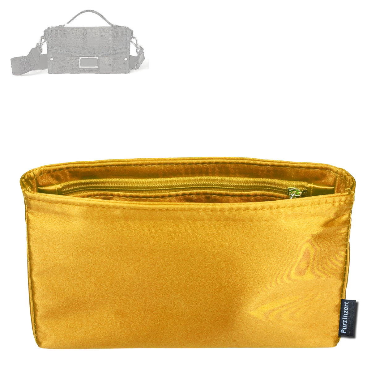 Bag Insert for (Fendi, Soft Trunk Baguette) Organizer Tote Purse Organiser Liner Shaper [Premium Silk Material]