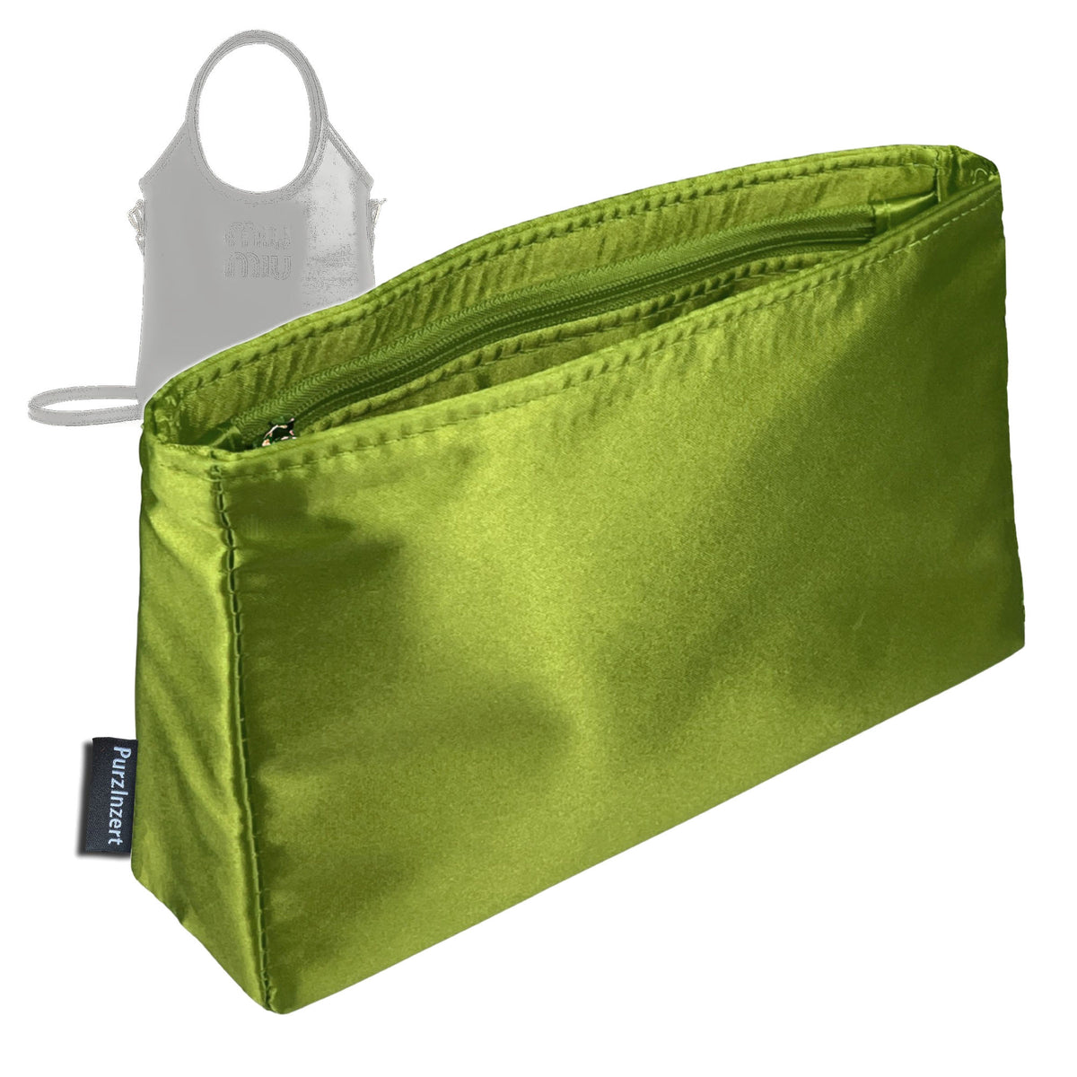 Bag Insert for (Miu Miu, Mini Ivy Bag) Organizer Tote Purse Organiser Liner Shaper [Premium Silk Material]