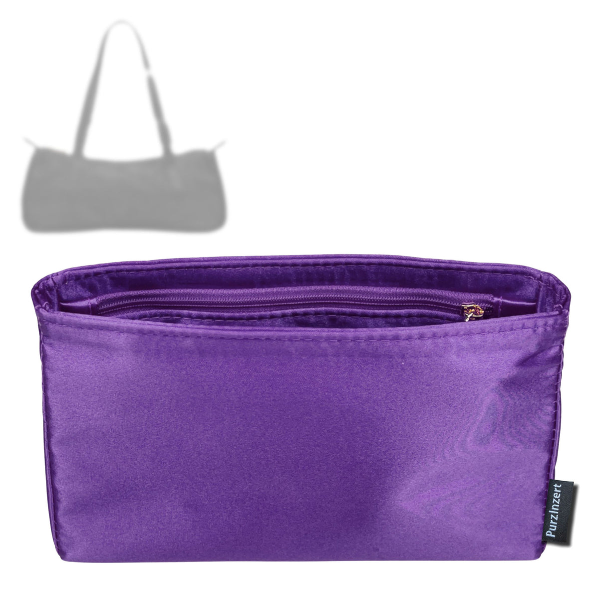 Bag Insert for (Longchamp, Looong L Shoulder Bag) Organizer Tote Purse Organiser Liner Shaper [Premium Silk Material]