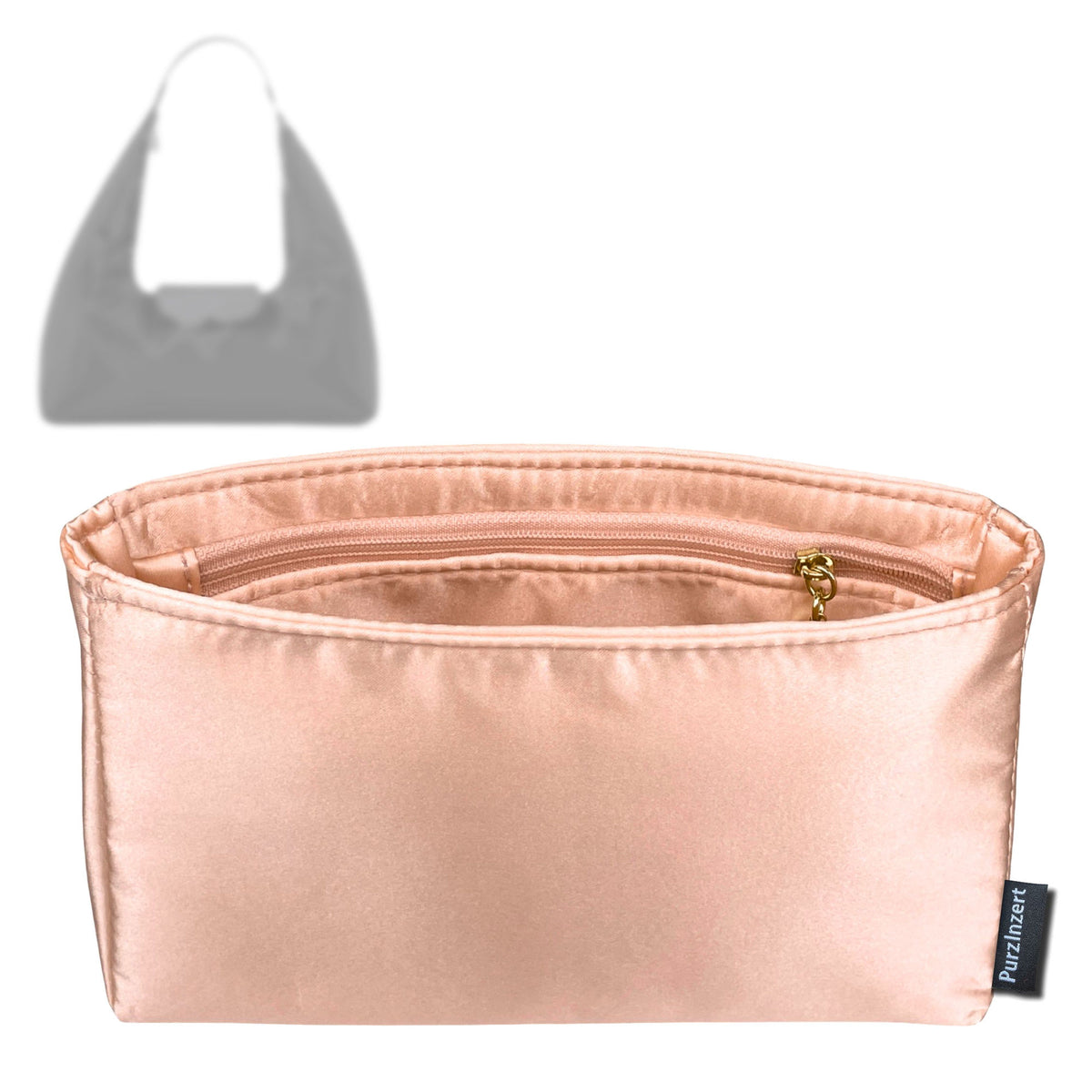 Bag Insert for (Longchamp, Le Pliage Xtra L Shoulder bag 10386HJN) Organizer Tote Purse Organiser Liner Shaper [Premium Silk Material]