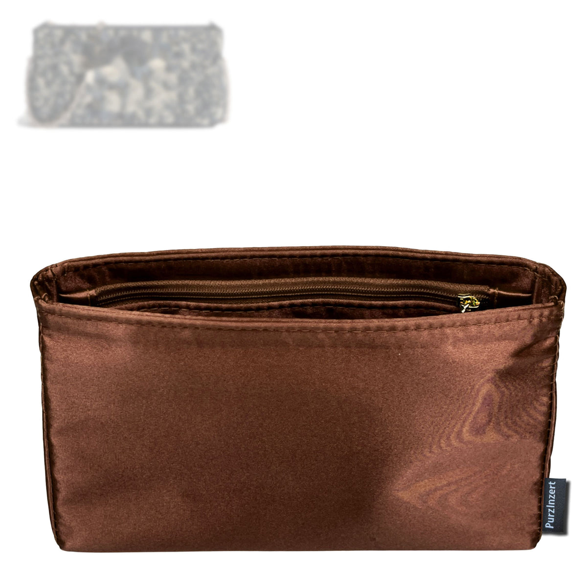 Bag Insert for (Dior, Promenade Pouch with Chain) Organizer Tote Purse Organiser Liner Shaper [Premium Silk Material]
