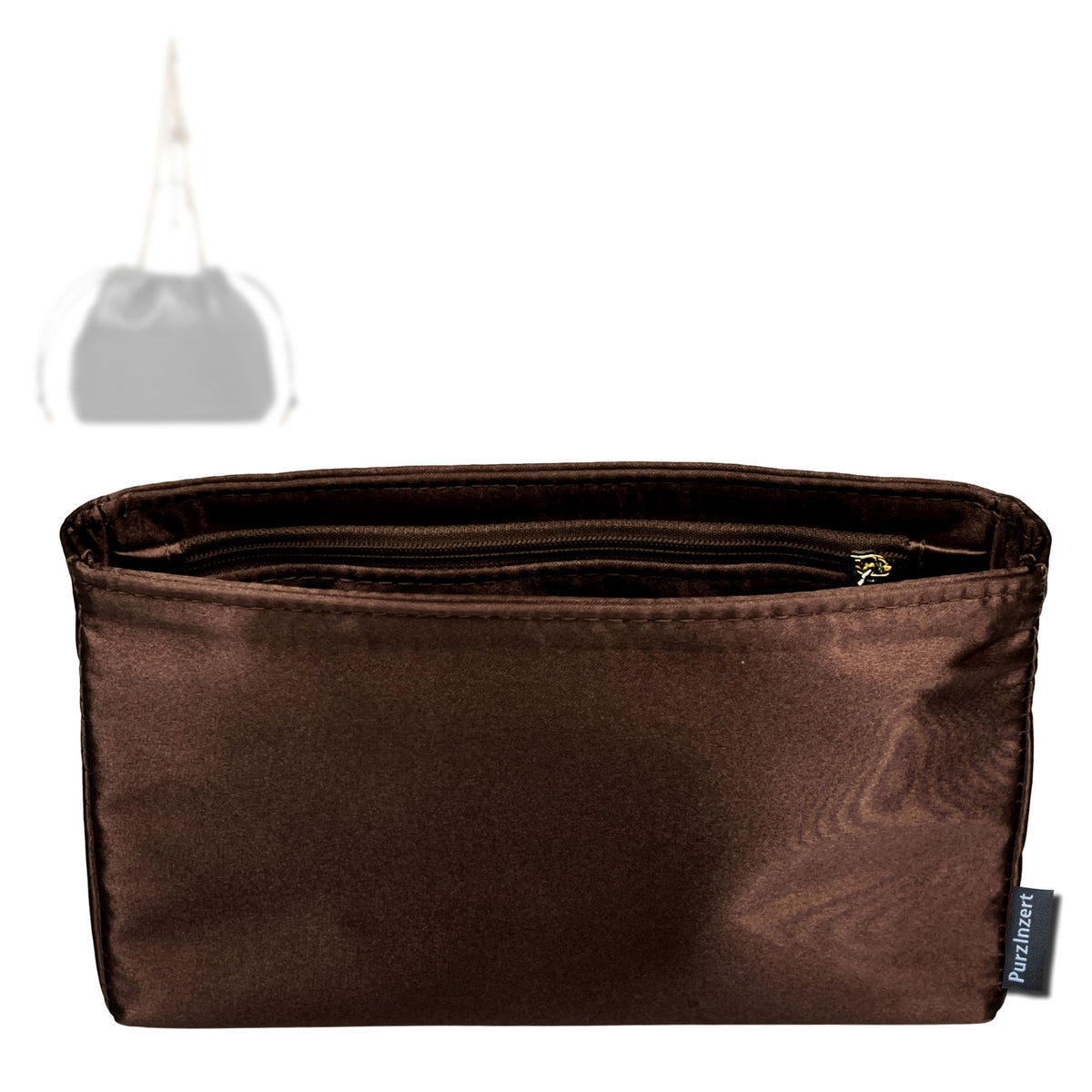Bag Insert for (Chloe, Small Icons Shoulder Bag) Organizer Tote Purse Organiser Liner Shaper [Premium Silk Material]