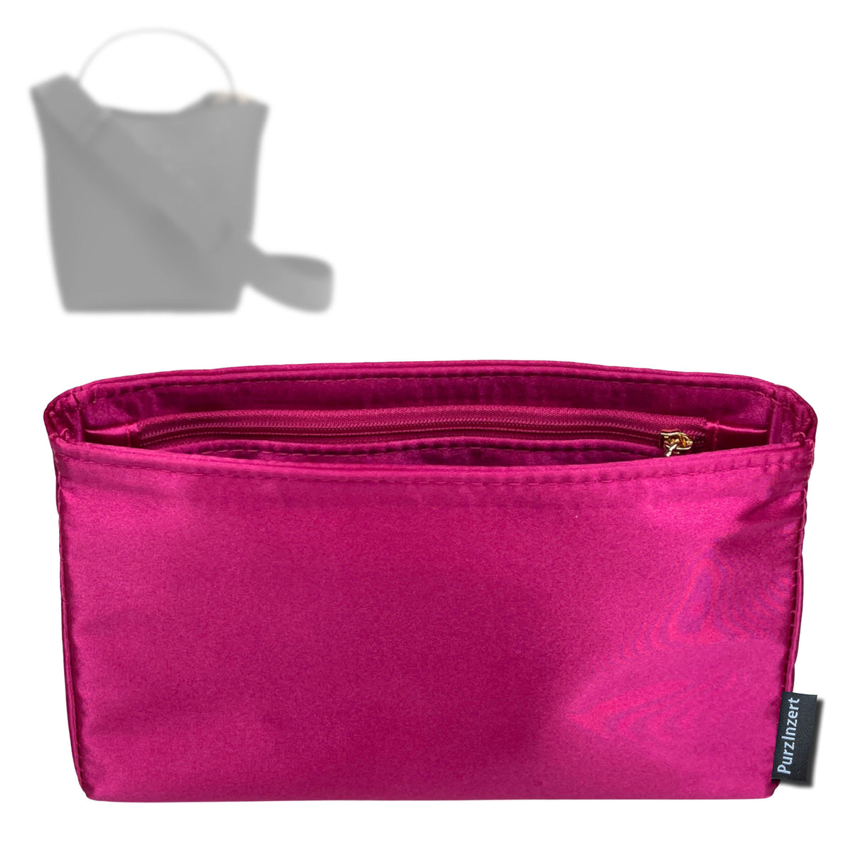 Bag Insert for (Cuyana, Mini Linea Bucket Bag) Organizer Tote Purse Organiser Liner Shaper [Premium Silk Material]