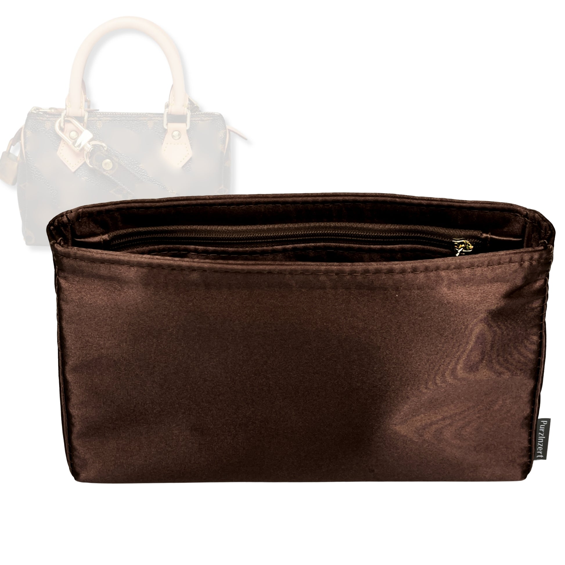 Bag Insert for (LV, Mini HL Speedy) Organizer Tote Purse Organiser Liner Shaper [Premium Silk Material]