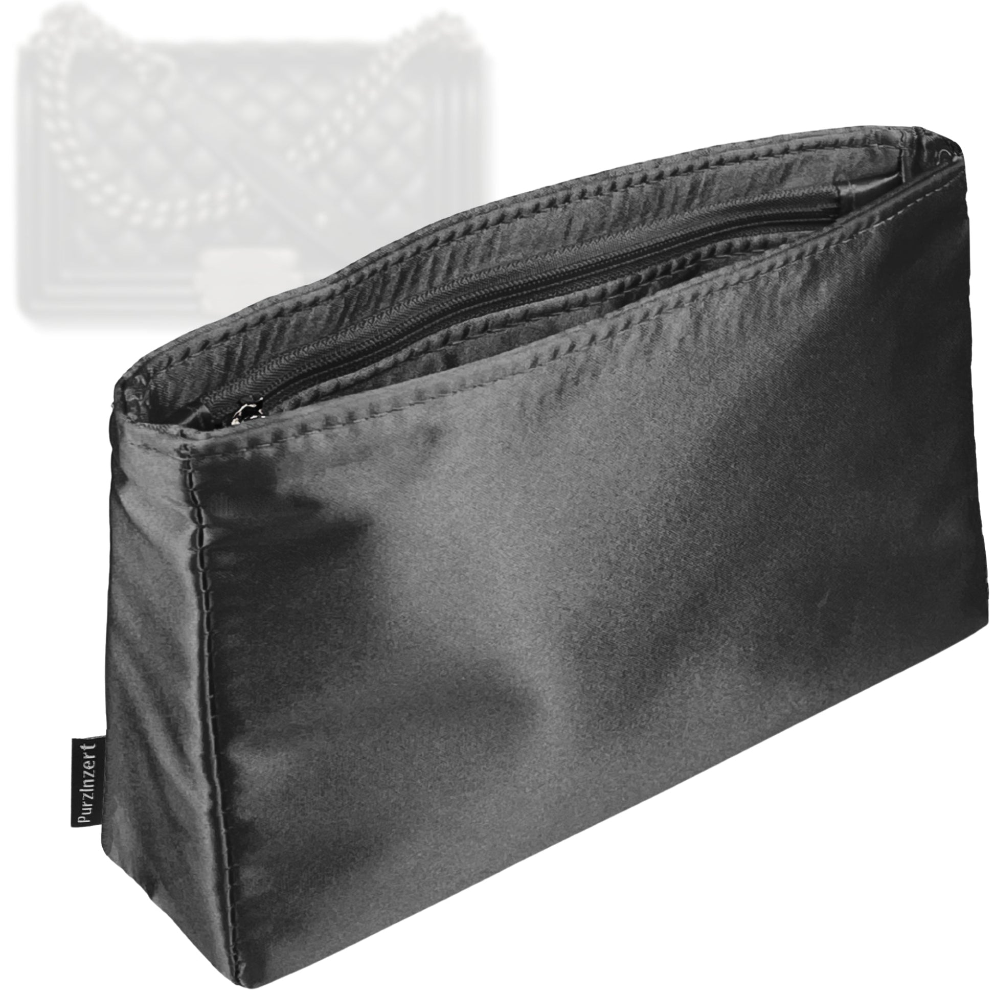 Bag Insert for (Chanel, Boy Chanel Large) Organizer Tote Purse Organiser Liner Shaper [Premium Silk Material]