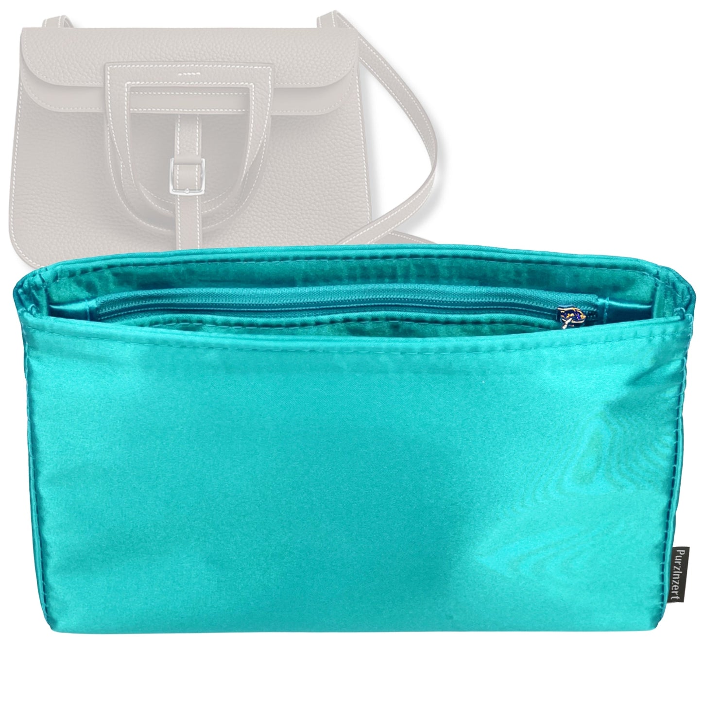 Bag Insert for (Hermes, Halzan 31) Organizer Tote Purse Organiser Liner Shaper [Premium Silk Material]