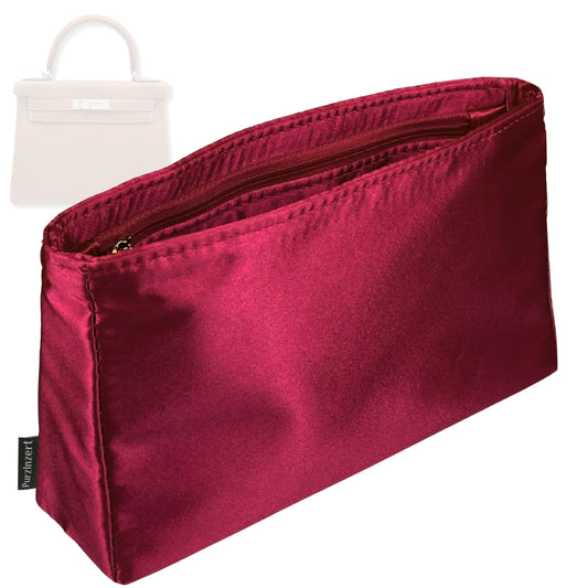 Bag Insert for (Hermes, Kelly 15) Organizer Tote Purse Organiser Liner Shaper [Premium Silk Material]