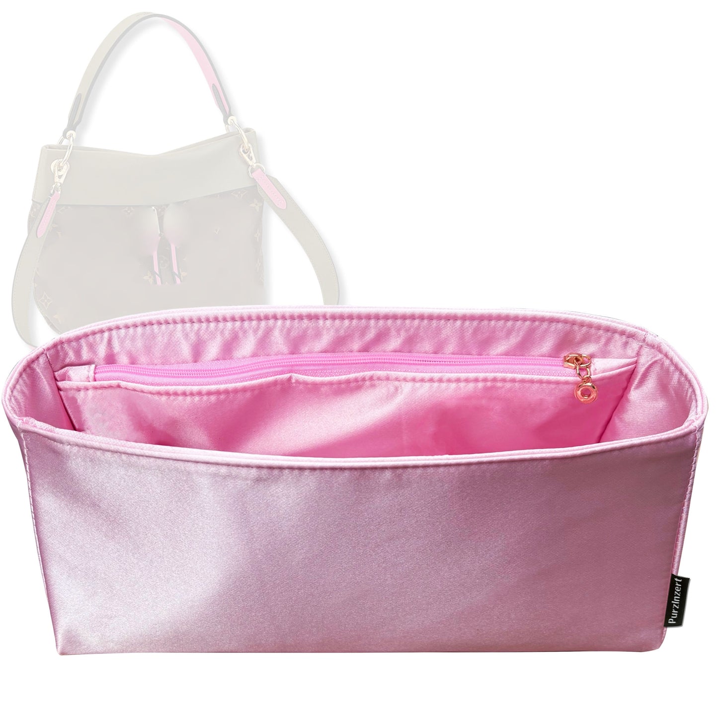 Bag Insert for (LV, Tuileries Besace) Organizer Tote Purse Organiser Liner Shaper [Premium Silk Material]