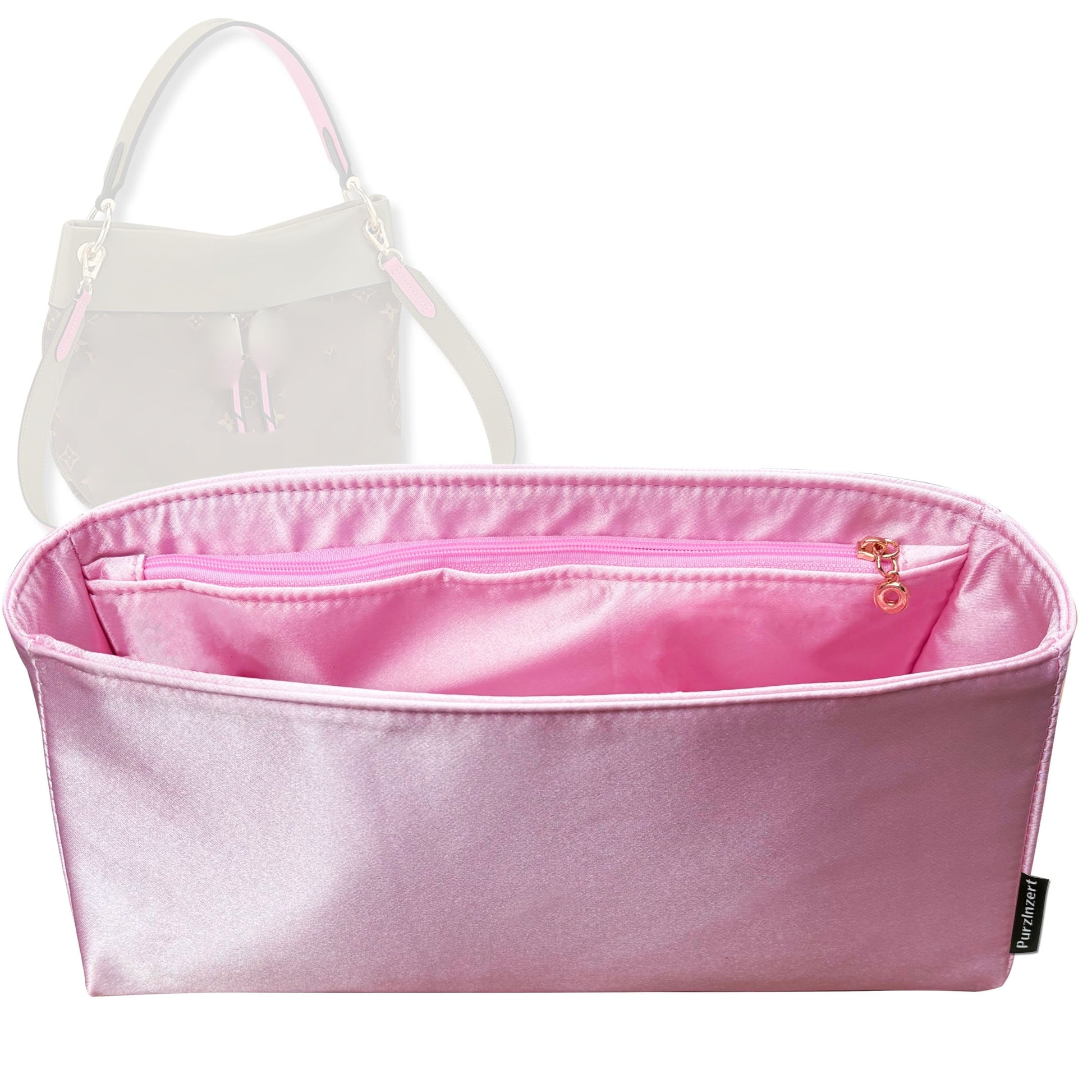 Bag Insert for (LV, Tuileries Besace) Organizer Tote Purse Organiser Liner Shaper [Premium Silk Material]