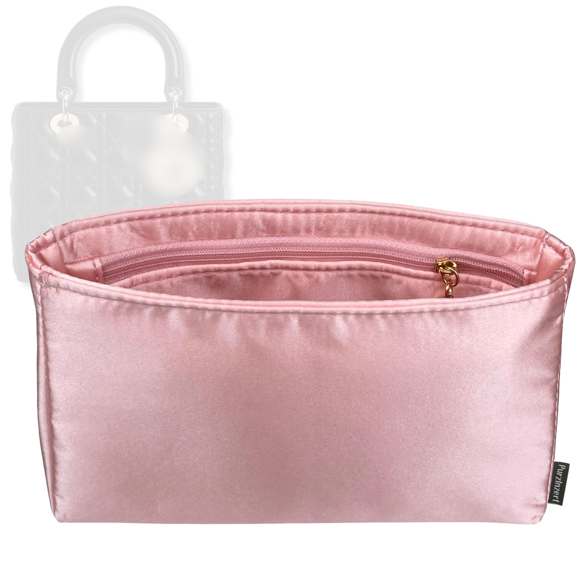 Bag Insert for (Dior, Lady Dior Large) Organizer Tote Purse Organiser Liner Shaper [Premium Silk Material]