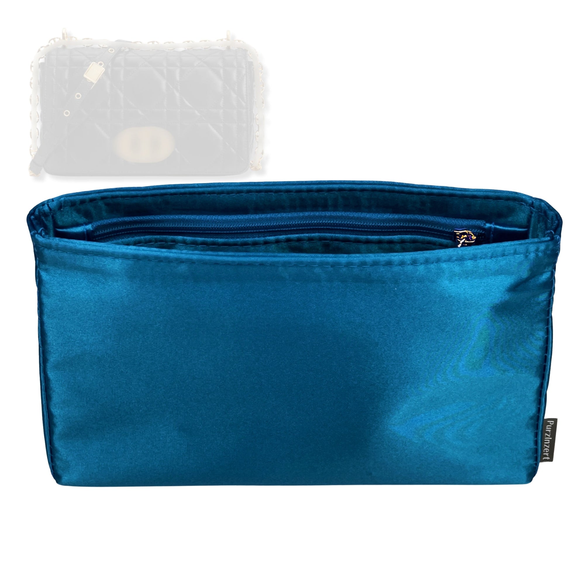 Bag Insert for (Dior, Small Dior Caro Bag) Organizer Tote Purse Organiser Liner Shaper [Premium Silk Material]