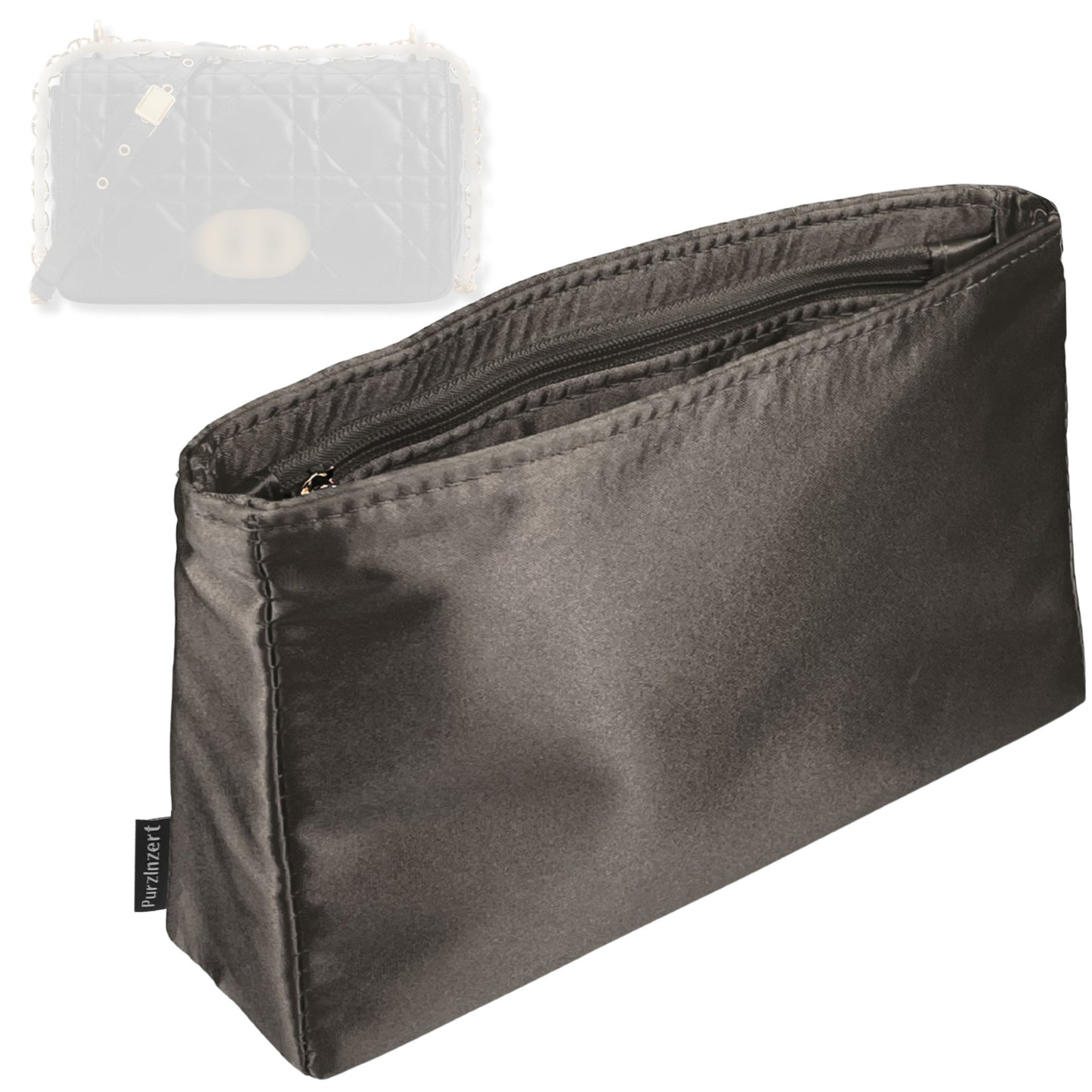 Bag Insert for (Dior, Large Dior Caro Bag) Organizer Tote Purse Organiser Liner Shaper [Premium Silk Material]