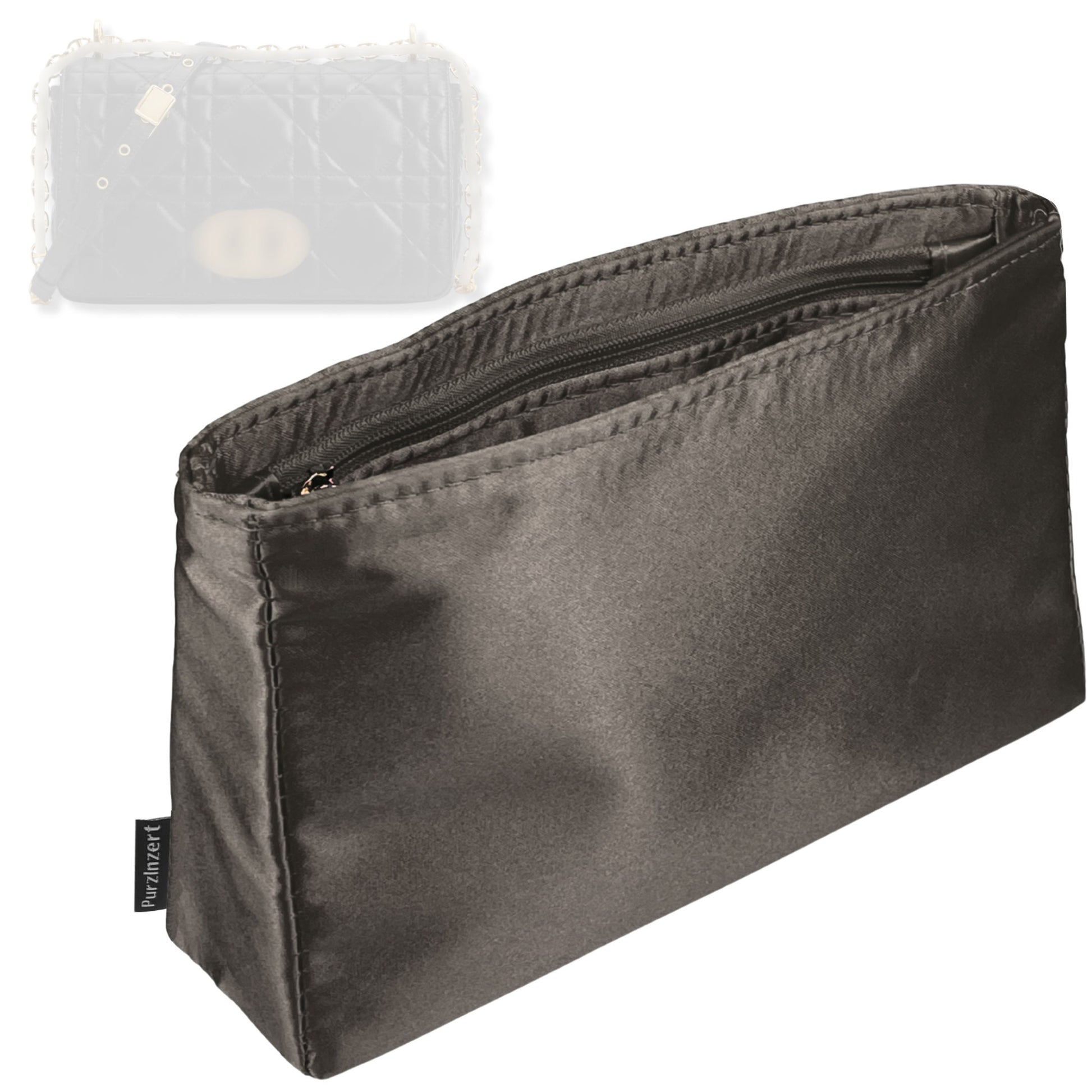 Bag Insert for (Dior, Large Dior Caro Bag) Organizer Tote Purse Organiser Liner Shaper [Premium Silk Material]