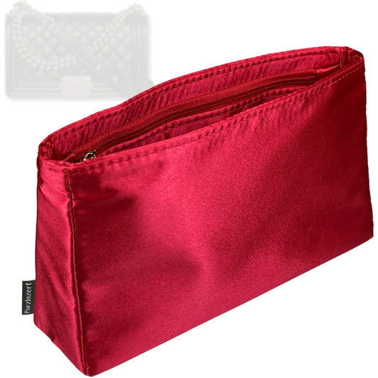 Bag Insert for (Chanel, Boy Chanel Small) Organizer Tote Purse Organiser Liner Shaper [Premium Silk Material]