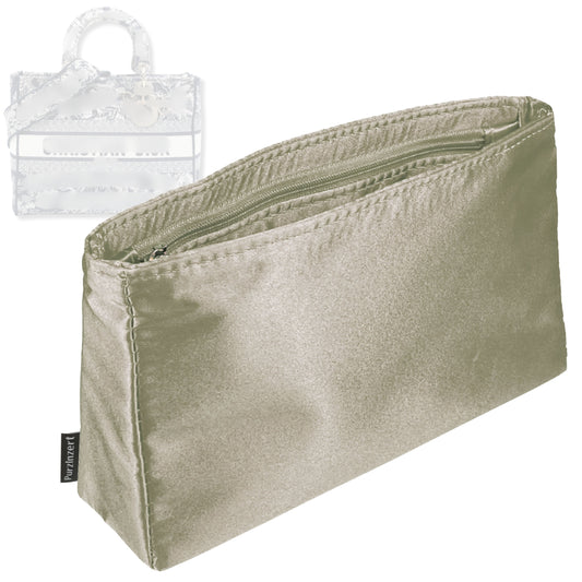 Bag Insert for (Dior, Medium Lady D-Lite Bag) Organizer Tote Purse Organiser Liner Shaper [Premium Silk Material]