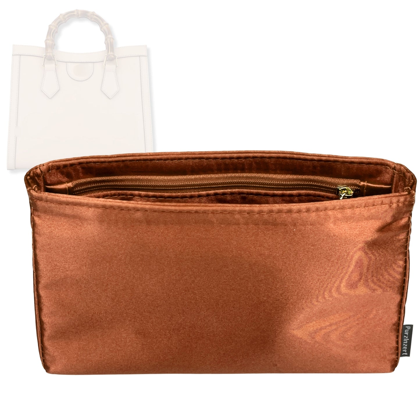 Bag Insert for (Gucci, Diana Small Tote) Organizer Tote Purse Organiser Liner Shaper [Premium Silk Material]