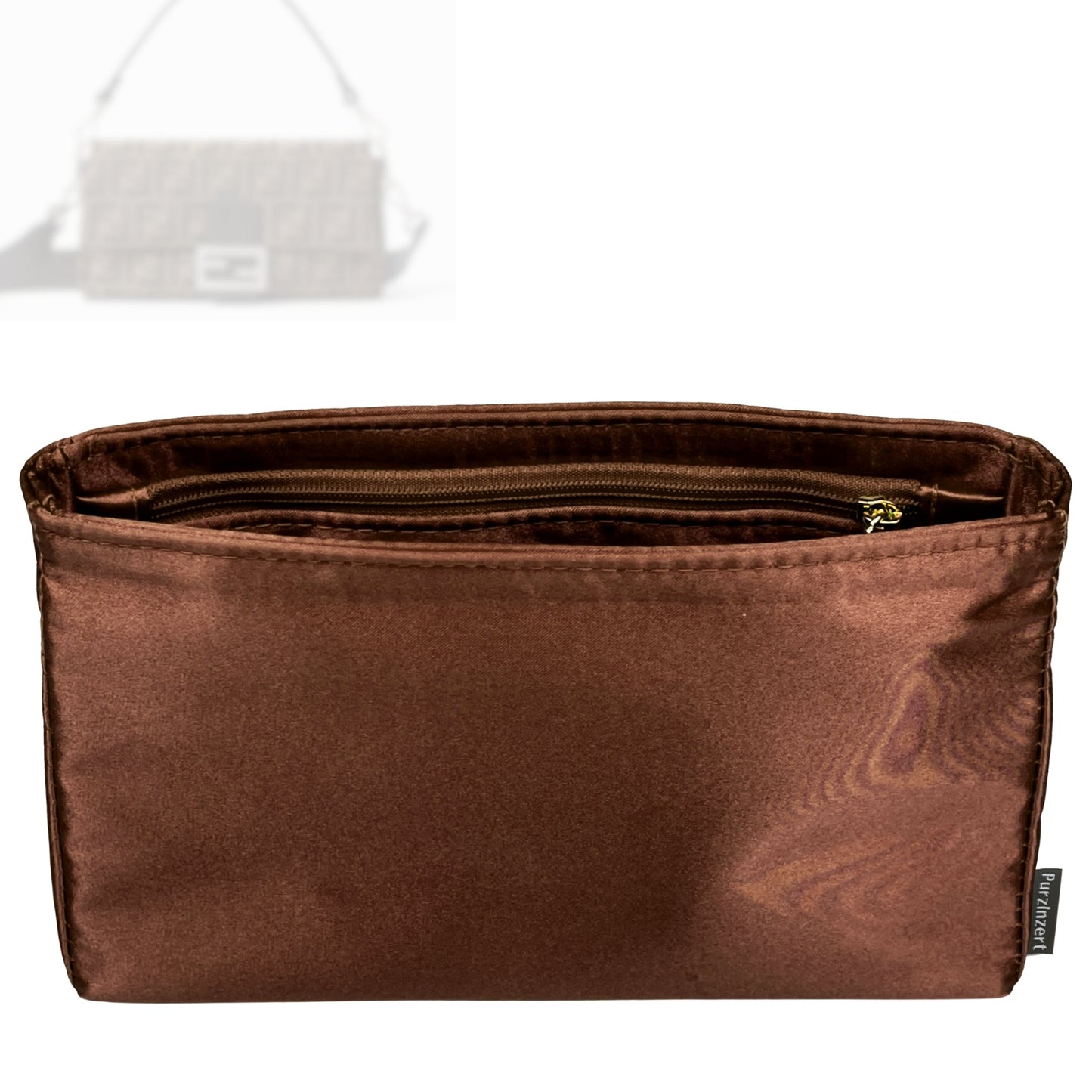Bag Insert for (Fendi, Baguette Mini) Organizer Tote Purse Organiser Liner Shaper [Premium Silk Material]