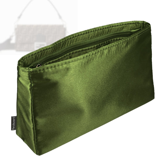 Bag Insert for (Fendi, Baguette Medium 27cm) Organizer Tote Purse Organiser Liner Shaper [Premium Silk Material]