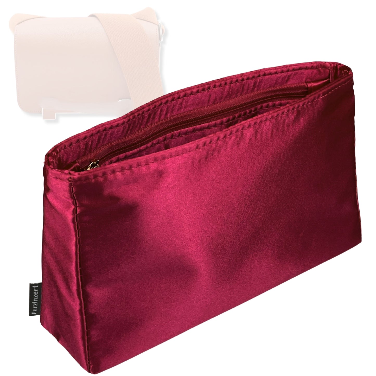 Bag Insert for (Hermes, Geta Bag) Organizer Tote Purse Organiser Liner Shaper [Premium Silk Material]