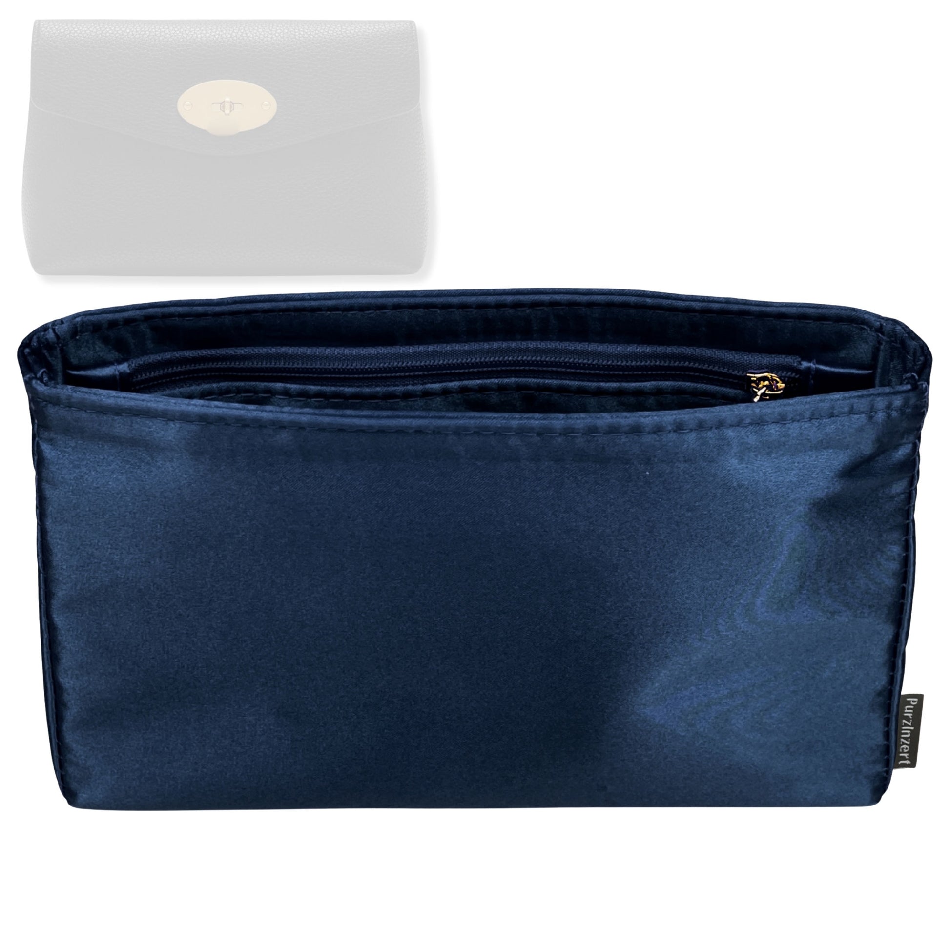 Bag Insert for (Mulberry, Darley Cosmetic Pouch) Organizer Tote Purse Organiser Liner Shaper [Premium Silk Material]