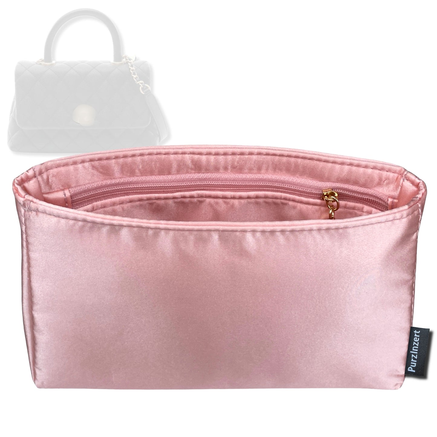 Bag Insert for (Chanel, Coco Small) Organizer Tote Purse Organiser Liner Shaper [Premium Silk Material]