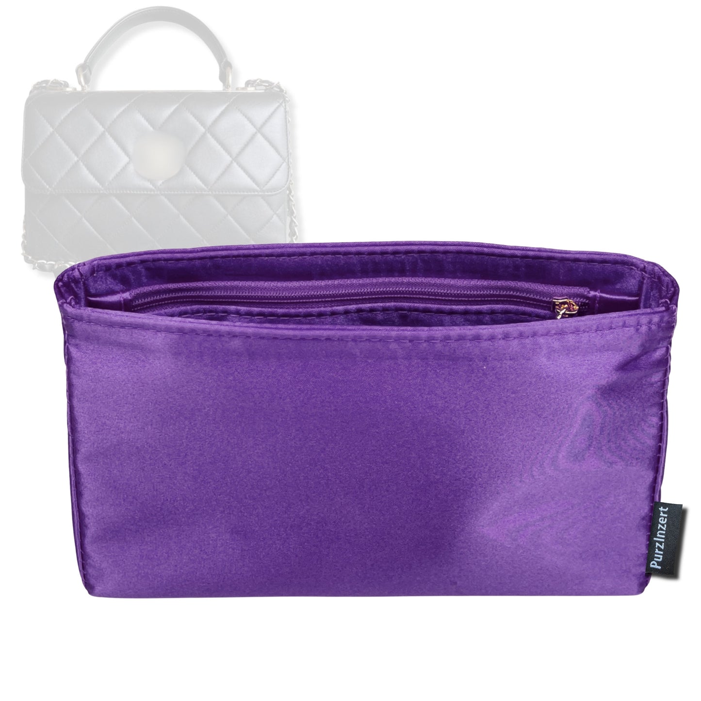 Bag Insert for (Chanel, Trendy CC Medium) Organizer Tote Purse Organiser Liner Shaper [Premium Silk Material]